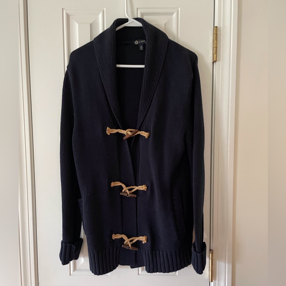 J. Crew Blue Knit Cardigan Sweater